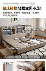 Bedroom Unique Bed Modern Storage Queen Multifunctional Beauty Sleeping Bed Luxury Nightstands Cama Matrimonial Furnitures