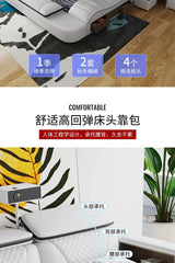 European Style Double Bed Modern Storage Loft Multifunctional King Double Bed Full Size Floor Cama Inteligente Bedroom Furniture