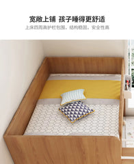 Children's Staggered Upper And Lower Bunk Beds Small Apartment Household Child And Mother Desk Wardrobe Modern bedroom furniture