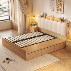 Upholstered Luxury Bed Wood Storage Drawer Tatami Home Bed Modern Liter Living Cama De Lujo Para Dormitorio Bedroom Furnitures