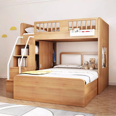 Children's Staggered Upper And Lower Bunk Beds Small Apartment Household Child And Mother Desk Wardrobe Modern bedroom furniture