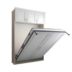 Customize Apartment Home Saving Furniture Wall Bed Wooden Folding Hidden Bed With Storage Cabinets