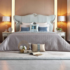 Cabinets Upholstered Bed Fancy Reading Legs Princess Children Bed Lounge Luxury Queen Mobili Per La Casa Bedroom Furniture