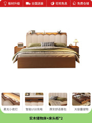 Upholstered Luxury Bed Wood Storage Drawer Tatami Home Bed Modern Liter Living Cama De Lujo Para Dormitorio Bedroom Furnitures