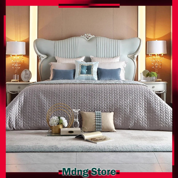 Cabinets Upholstered Bed Fancy Reading Legs Princess Children Bed Lounge Luxury Queen Mobili Per La Casa Bedroom Furniture