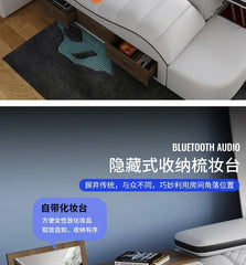 European Style Double Bed Modern Storage Loft Multifunctional King Double Bed Full Size Floor Cama Inteligente Bedroom Furniture