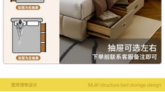 Bedroom Unique Bed Modern Storage Queen Multifunctional Beauty Sleeping Bed Luxury Nightstands Cama Matrimonial Furnitures