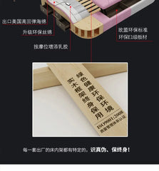 European Style Double Bed Modern Storage Loft Multifunctional King Double Bed Full Size Floor Cama Inteligente Bedroom Furniture