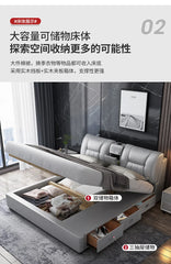 King Upholstered Beds Minimalist Frames Children Bedroom Beds Multifunctional Headboard Meubles De Chambre Home Furniture