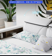 European Style Double Bed Modern Storage Loft Multifunctional King Double Bed Full Size Floor Cama Inteligente Bedroom Furniture