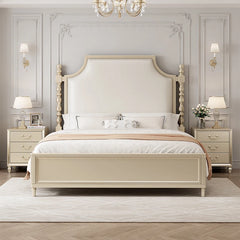 Fashionable Design Bed Frame Luxury Beauty Modern French Beds Aesthetics Safe Simple Wedding Wood Cama Casal Home Furniture