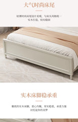Fashionable Design Bed Frame Luxury Beauty Modern French Beds Aesthetics Safe Simple Wedding Wood Cama Casal Home Furniture