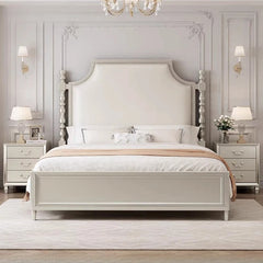 Fashionable Design Bed Frame Luxury Beauty Modern French Beds Aesthetics Safe Simple Wedding Wood Cama Casal Home Furniture