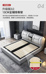 King Upholstered Beds Minimalist Frames Children Bedroom Beds Multifunctional Headboard Meubles De Chambre Home Furniture