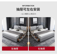 King Upholstered Beds Minimalist Frames Children Bedroom Beds Multifunctional Headboard Meubles De Chambre Home Furniture