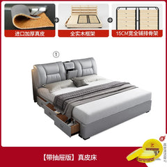 King Upholstered Beds Minimalist Frames Children Bedroom Beds Multifunctional Headboard Meubles De Chambre Home Furniture