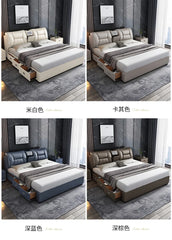 King Upholstered Beds Minimalist Frames Children Bedroom Beds Multifunctional Headboard Meubles De Chambre Home Furniture