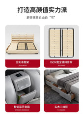 King Upholstered Beds Minimalist Frames Children Bedroom Beds Multifunctional Headboard Meubles De Chambre Home Furniture