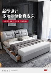 King Upholstered Beds Minimalist Frames Children Bedroom Beds Multifunctional Headboard Meubles De Chambre Home Furniture