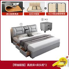 King Upholstered Beds Minimalist Frames Children Bedroom Beds Multifunctional Headboard Meubles De Chambre Home Furniture