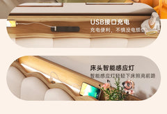 Upholstered Luxury Bed Wood Storage Drawer Tatami Home Bed Modern Liter Living Cama De Lujo Para Dormitorio Bedroom Furnitures