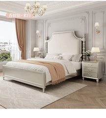 Fashionable Design Bed Frame Luxury Beauty Modern French Beds Aesthetics Safe Simple Wedding Wood Cama Casal Home Furniture