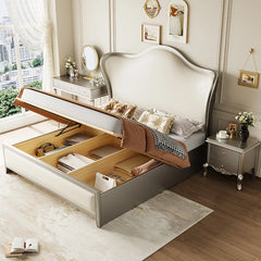 Backrest Sale Luxury Double Bed Modern Leather Wooden Adults Bedroom Double Bed Twin Queen Frame Cama Matrimonial Home Furniture