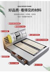 King Upholstered Beds Minimalist Frames Children Bedroom Beds Multifunctional Headboard Meubles De Chambre Home Furniture