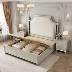 Fashionable Design Bed Frame Luxury Beauty Modern French Beds Aesthetics Safe Simple Wedding Wood Cama Casal Home Furniture
