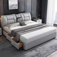 King Upholstered Beds Minimalist Frames Children Bedroom Beds Multifunctional Headboard Meubles De Chambre Home Furniture