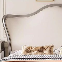 Backrest Sale Luxury Double Bed Modern Leather Wooden Adults Bedroom Double Bed Twin Queen Frame Cama Matrimonial Home Furniture