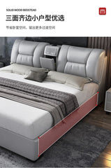 King Upholstered Beds Minimalist Frames Children Bedroom Beds Multifunctional Headboard Meubles De Chambre Home Furniture