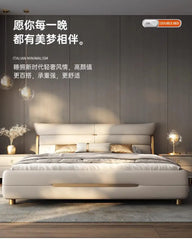 Modern Aesthetic Bed Multifonction Organiser King Size Double Bed Storage Space Marco De Cama Queen Moderno Luxury Furniture