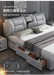 King Upholstered Beds Minimalist Frames Children Bedroom Beds Multifunctional Headboard Meubles De Chambre Home Furniture