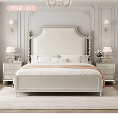 Fashionable Design Bed Frame Luxury Beauty Modern French Beds Aesthetics Safe Simple Wedding Wood Cama Casal Home Furniture