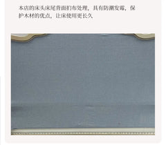 Fashionable Design Bed Frame Luxury Beauty Modern French Beds Aesthetics Safe Simple Wedding Wood Cama Casal Home Furniture