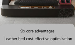 Modern Double Bed Girls Design Smart Bedroom Queen King Size Bed Beauty Sleeping Princess Leather Cama Lounge Suite Furniture