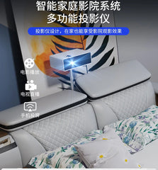 European Style Double Bed Modern Storage Loft Multifunctional King Double Bed Full Size Floor Cama Inteligente Bedroom Furniture